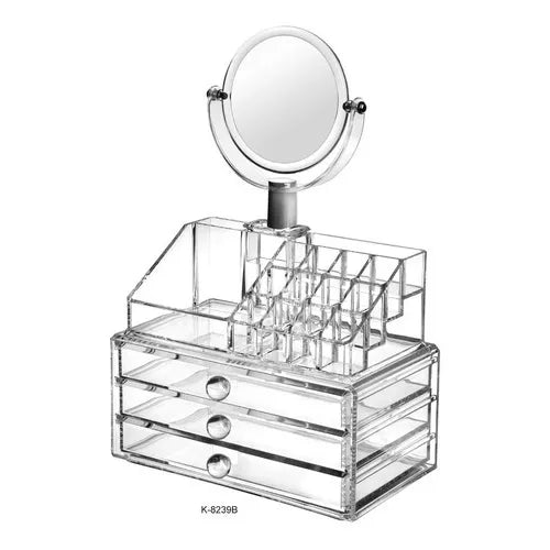 ALMACENADOR DE MAQUILLAJE CON ESPEJO