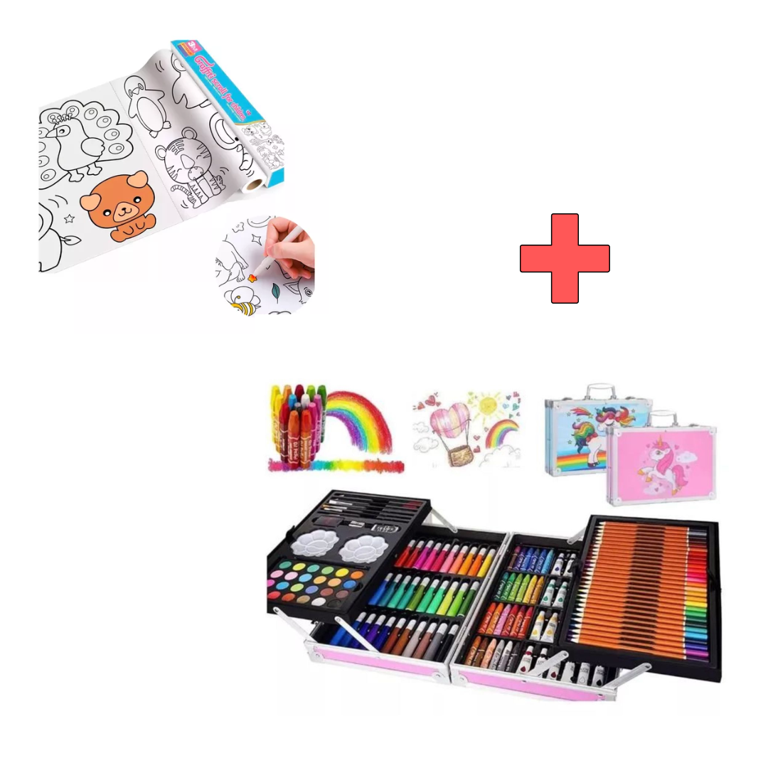 Combo set metalico arte 145 +rollo papel