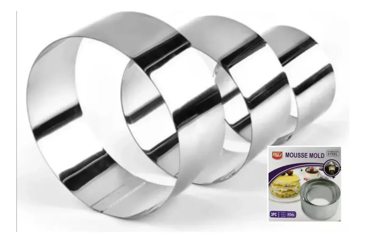 set x3 aros para pasteleria y reposteria
