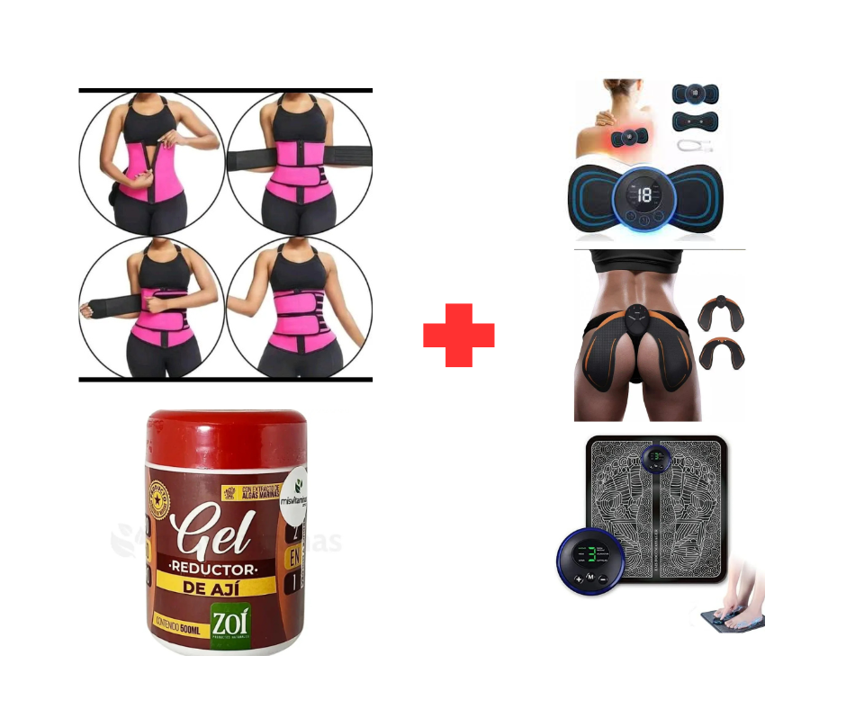 combox5accesorios 3terapias+1faja y 1gel